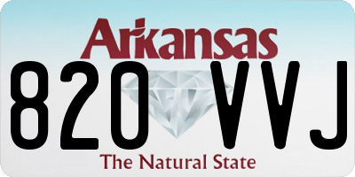 AR license plate 820VVJ