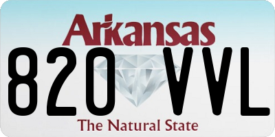 AR license plate 820VVL