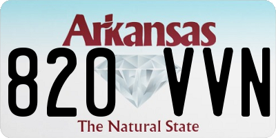 AR license plate 820VVN