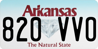 AR license plate 820VVO