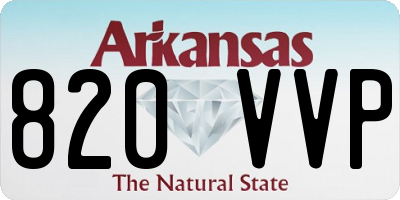 AR license plate 820VVP