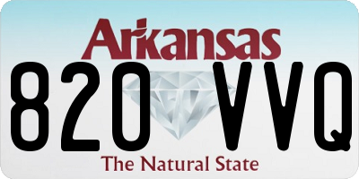 AR license plate 820VVQ