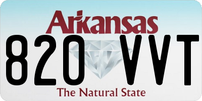 AR license plate 820VVT