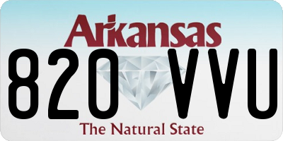 AR license plate 820VVU