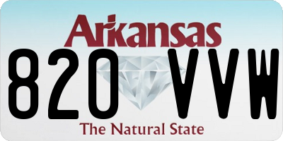 AR license plate 820VVW