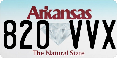 AR license plate 820VVX