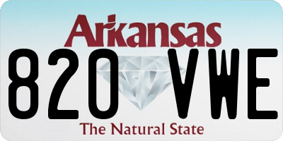 AR license plate 820VWE