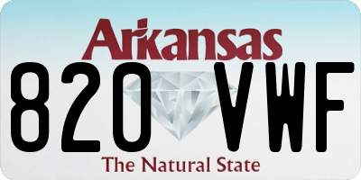 AR license plate 820VWF
