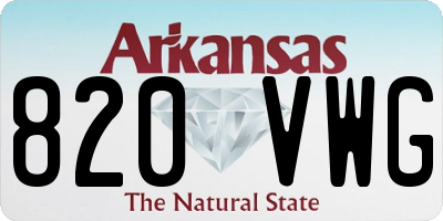 AR license plate 820VWG