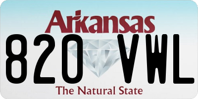 AR license plate 820VWL