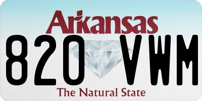AR license plate 820VWM