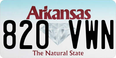 AR license plate 820VWN