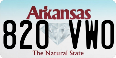 AR license plate 820VWO