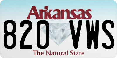 AR license plate 820VWS