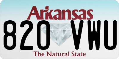 AR license plate 820VWU