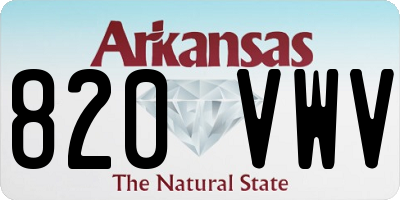 AR license plate 820VWV