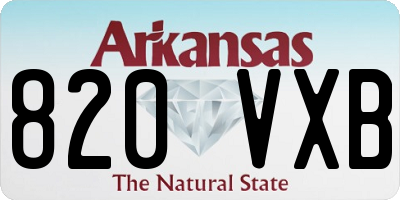 AR license plate 820VXB