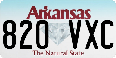 AR license plate 820VXC