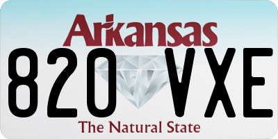 AR license plate 820VXE
