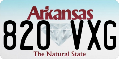 AR license plate 820VXG