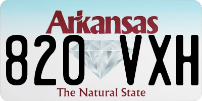 AR license plate 820VXH