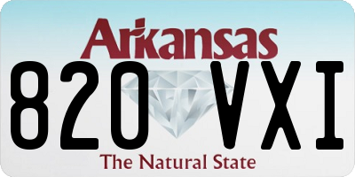 AR license plate 820VXI