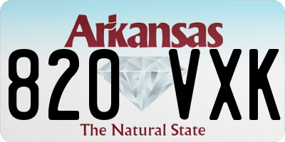 AR license plate 820VXK