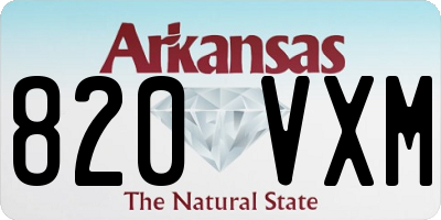 AR license plate 820VXM