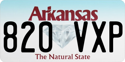 AR license plate 820VXP