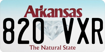 AR license plate 820VXR