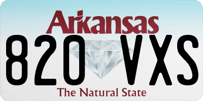 AR license plate 820VXS