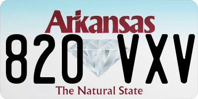 AR license plate 820VXV