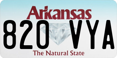 AR license plate 820VYA