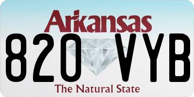 AR license plate 820VYB