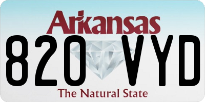 AR license plate 820VYD