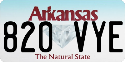 AR license plate 820VYE