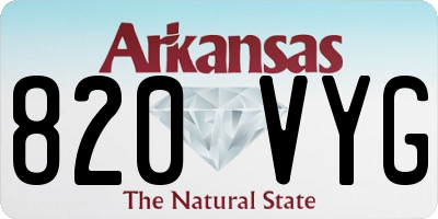 AR license plate 820VYG