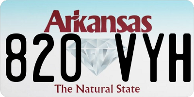 AR license plate 820VYH