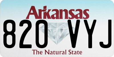 AR license plate 820VYJ