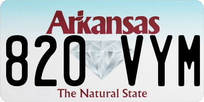 AR license plate 820VYM