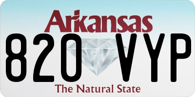 AR license plate 820VYP