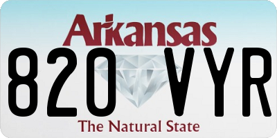 AR license plate 820VYR