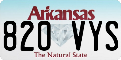 AR license plate 820VYS