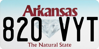 AR license plate 820VYT