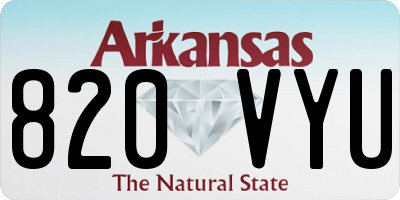 AR license plate 820VYU