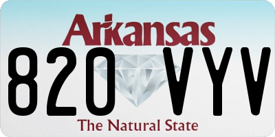 AR license plate 820VYV