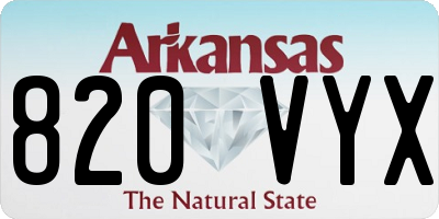 AR license plate 820VYX