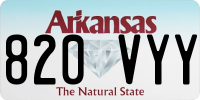 AR license plate 820VYY