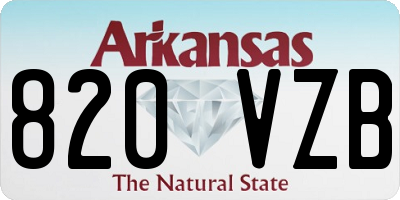 AR license plate 820VZB