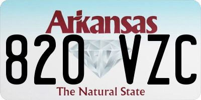 AR license plate 820VZC